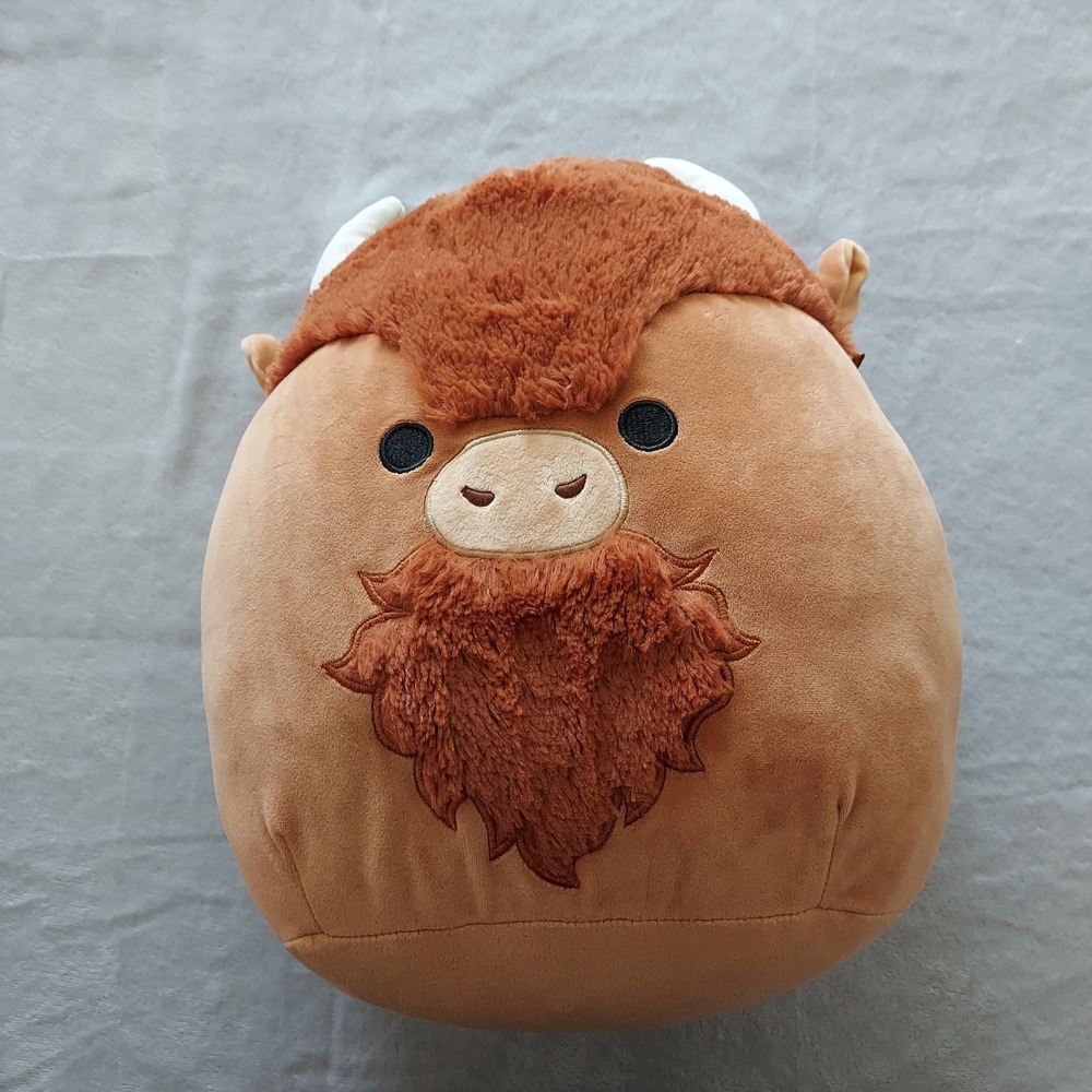 Squishmallows Dunkie the Bison 12 Inch Brown Plush Kellytoy Stuffed Animal Toy